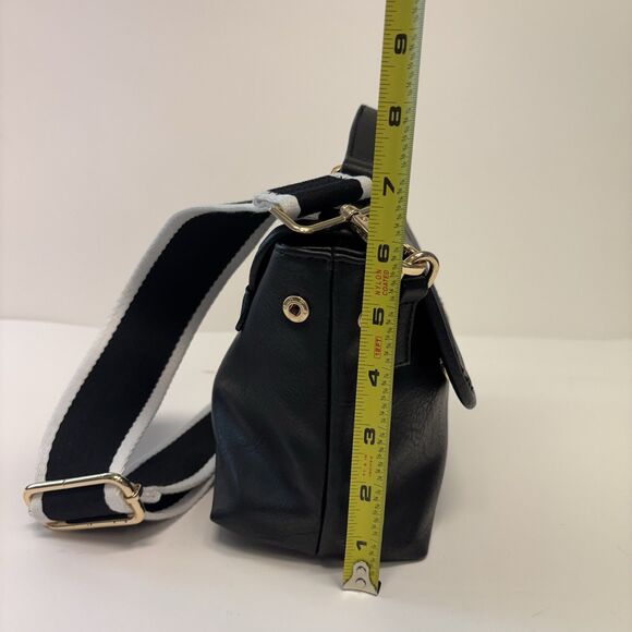 Ah Dorned Mini Crossbody Messenger Bag with Adjustable Striped Guitar Strap - Picture 10 of 11